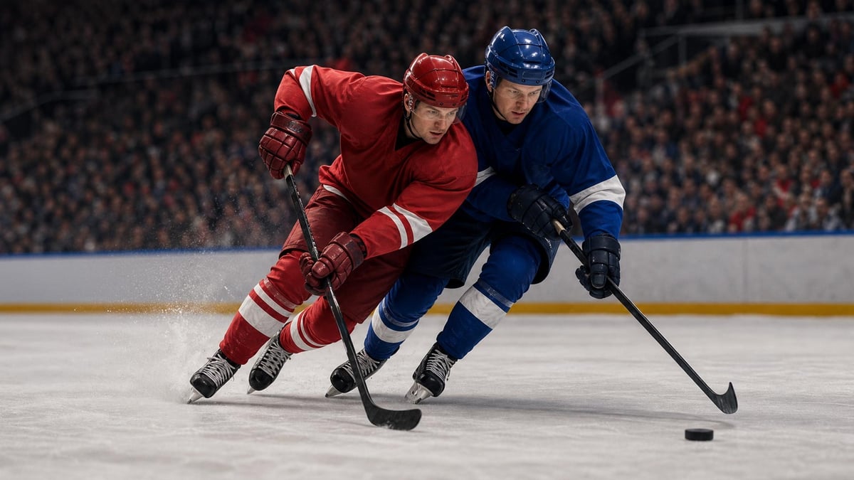 Stillbild från en SHL-match.