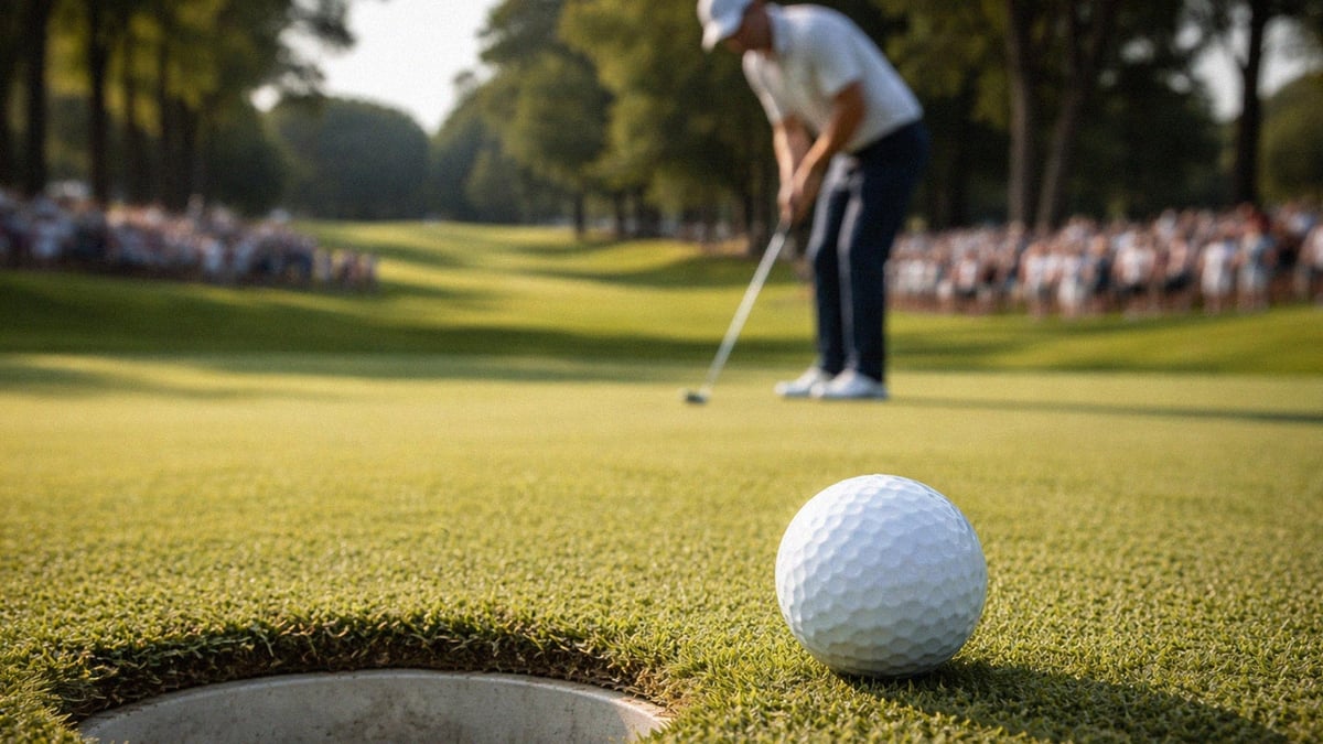 En stillbild från en stor golftävling