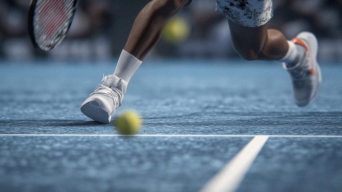 En närbild på en tennisspelare i ATP.