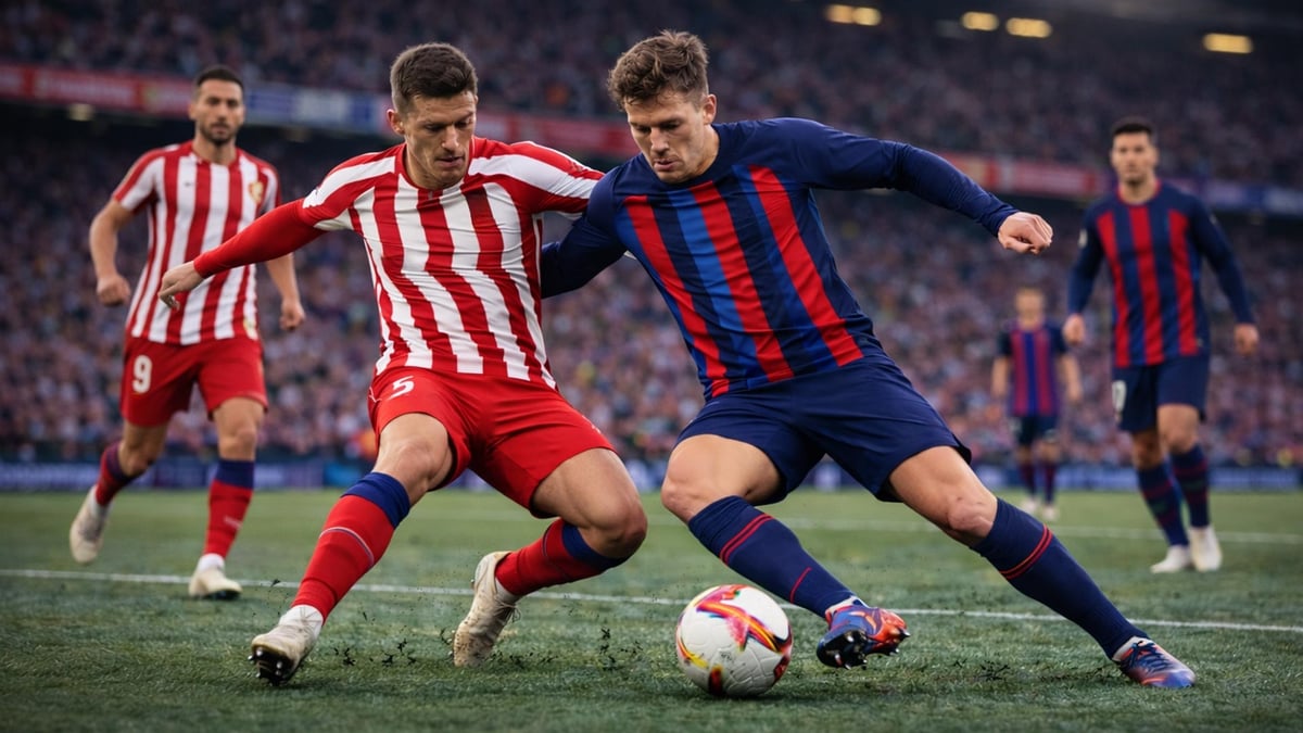 En bild som föreställer två spelare i Champions League